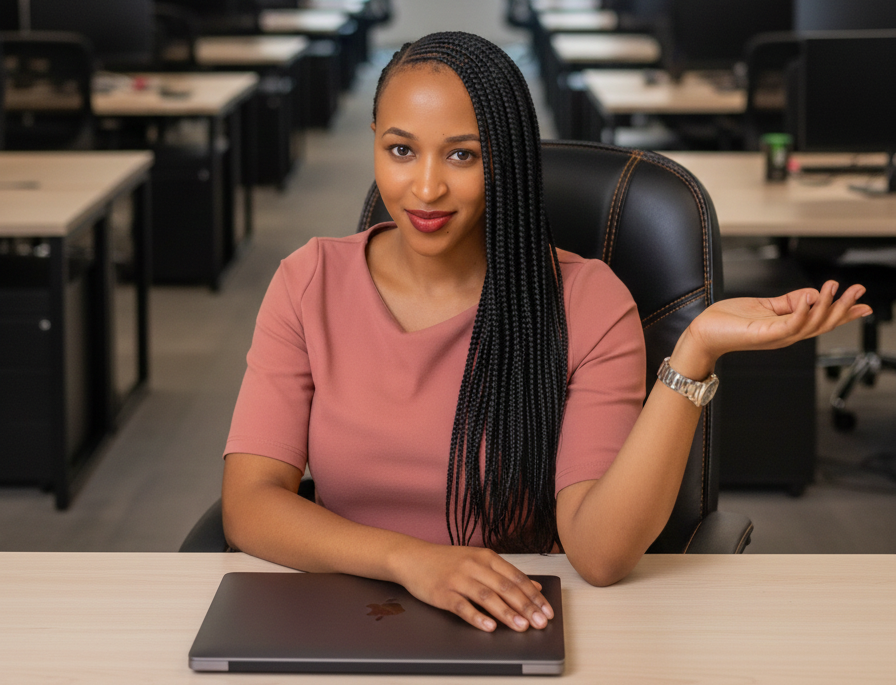 Accountant working on laptop